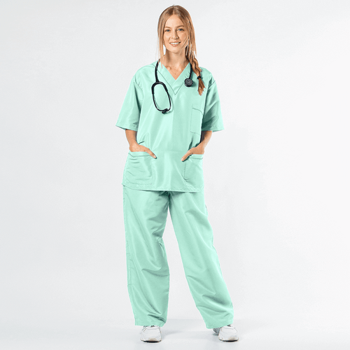 Conjunto Pijama Albert Cuello V Anticloro Verde Claro